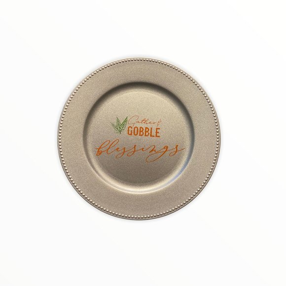 Gather & Gobble Blessings "Custom" Charger Plates - Picture 2 of 2